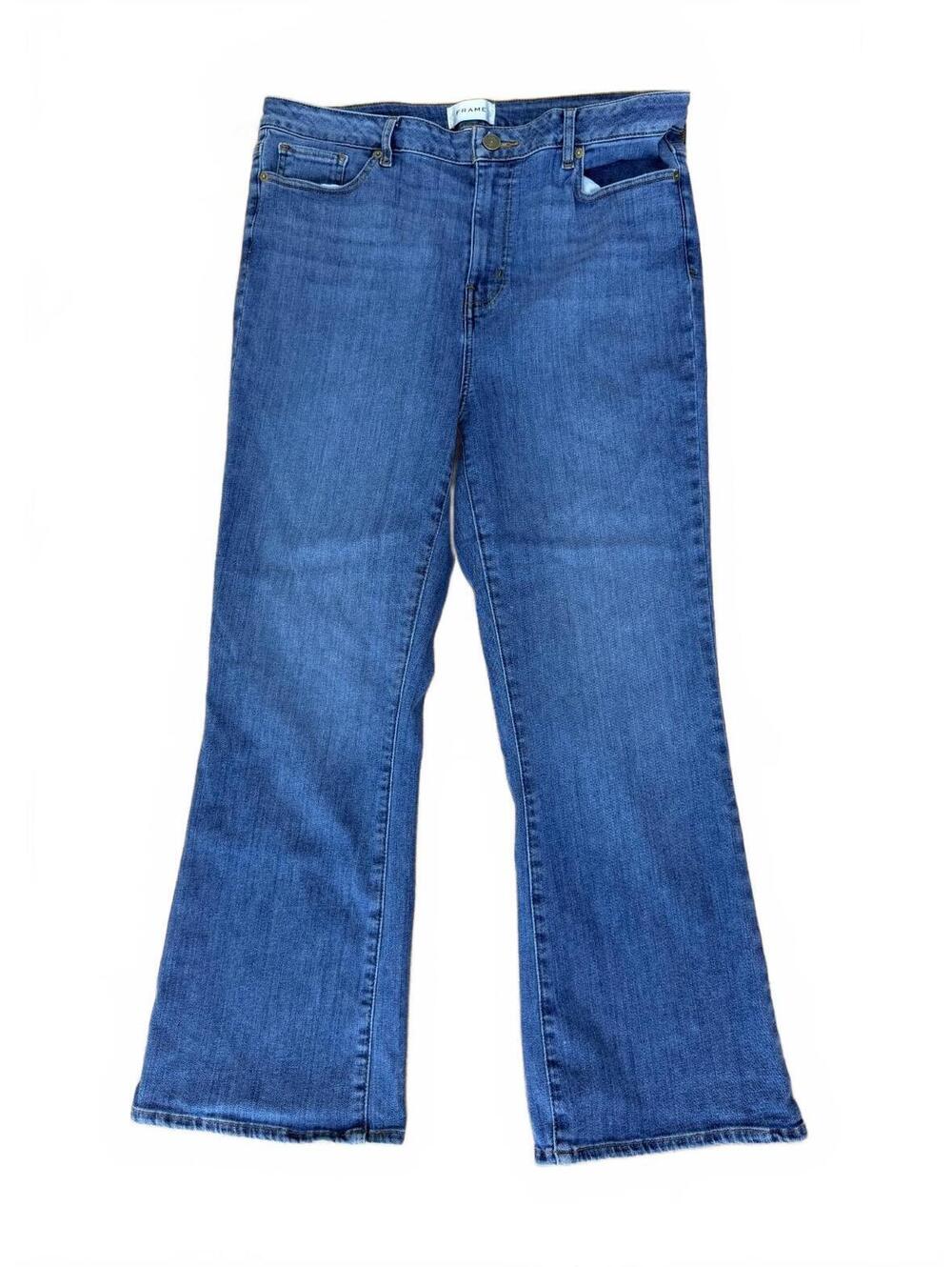 FRAME Mini Boot Jeans Medium Wash Blue Stretch Bootcut Denim Size 32